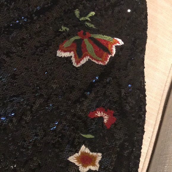 Anthropologie Sequin embroidered Skirt - Picture 2 of 3